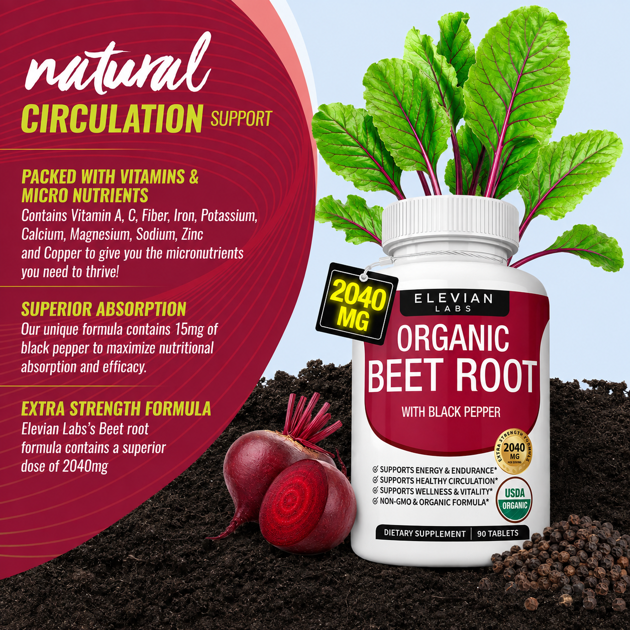 Organic Beet Root Capsules