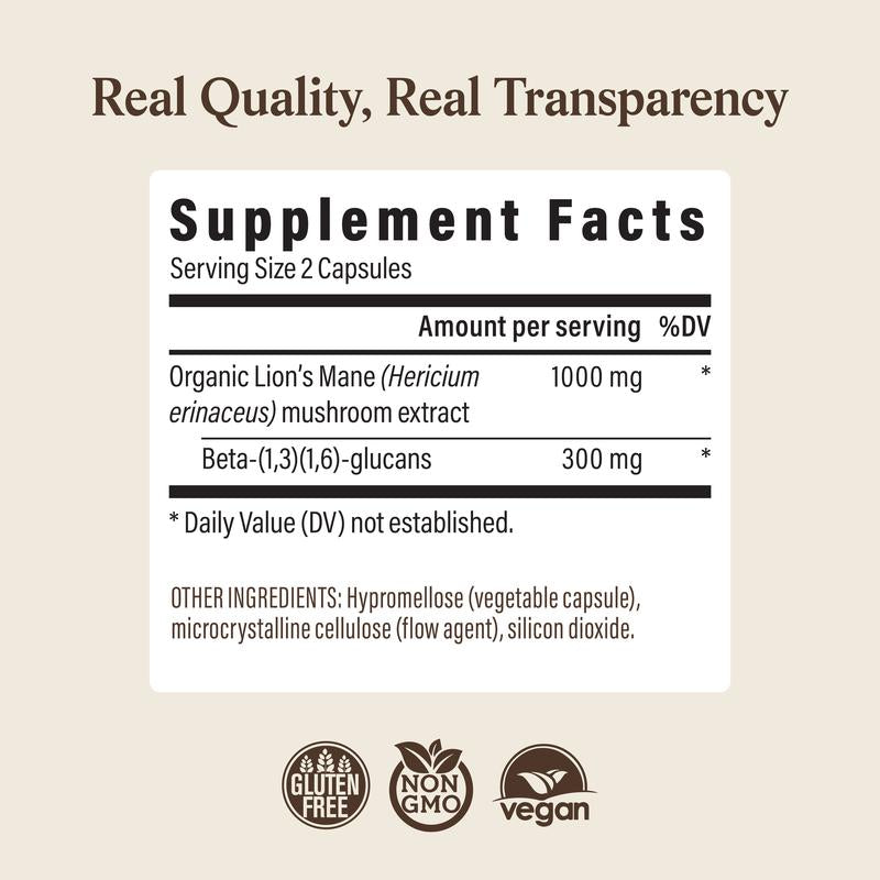 Organic Lion's Mane Extract Capsules